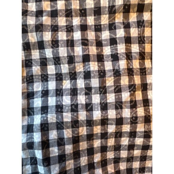 Robert Graham Mens Checkered Paisley Contract Cuff Long Sleeve Button-Up Shirt M - Picture 4 of 6